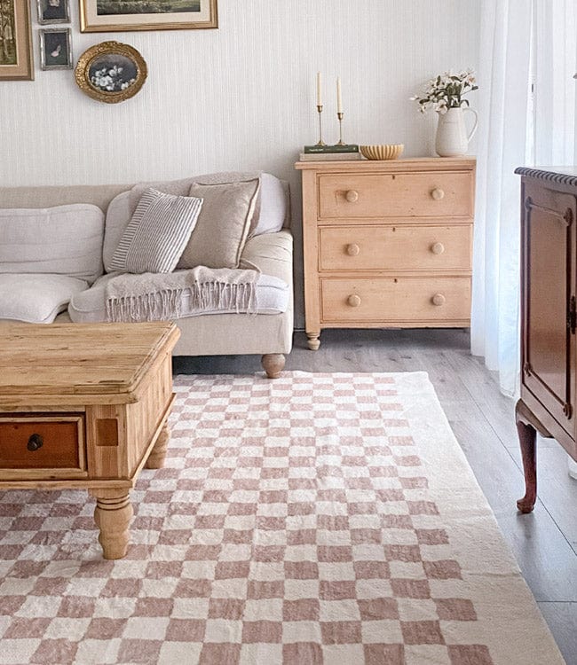 jazine cream and brown chequered washable rug jazine cream and brown chequered washable rug