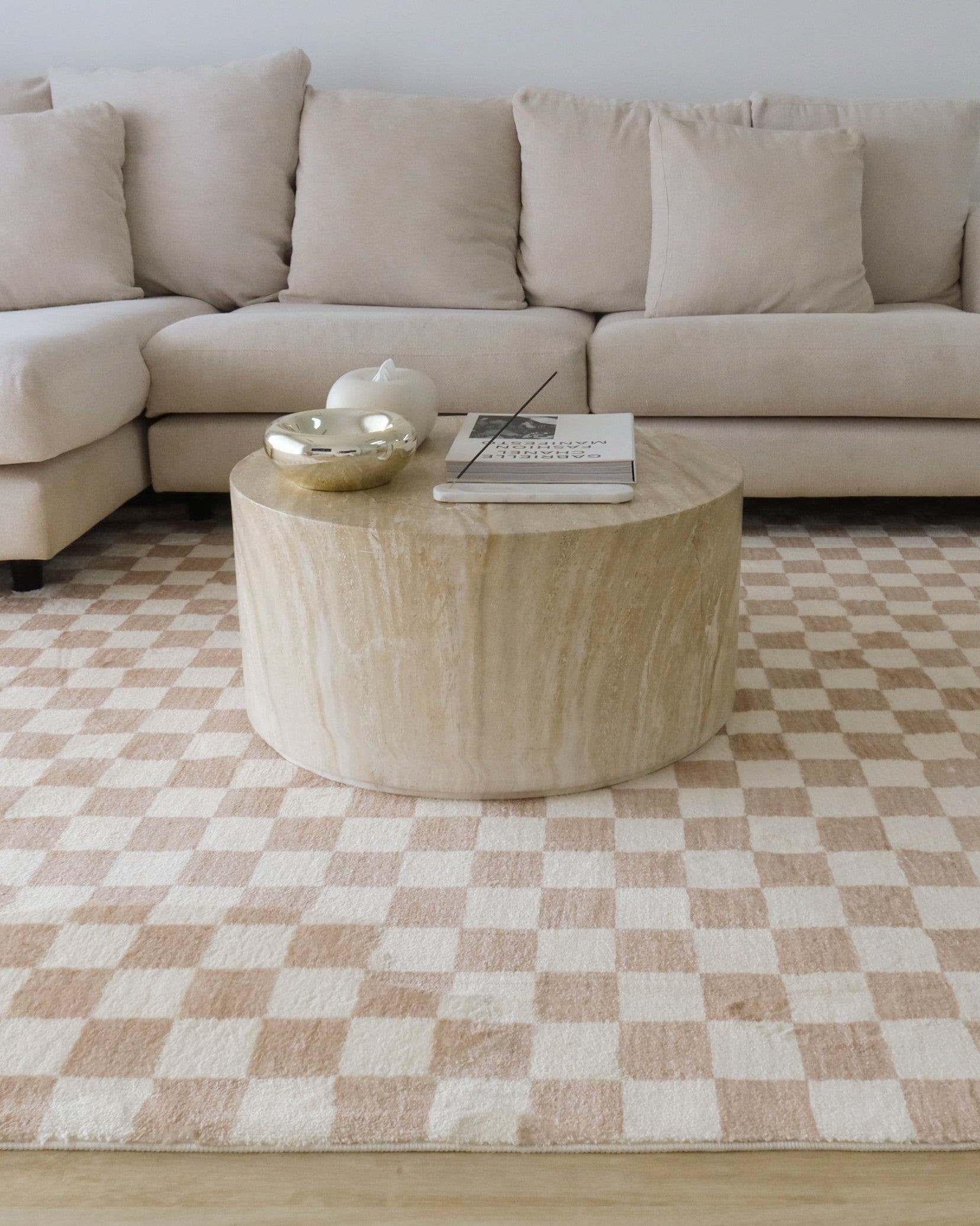 jazine cream and brown chequered washable rug jazine cream and brown chequered washable rug