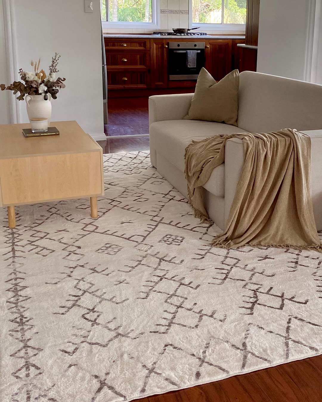 karmina brown and cream abstract tribal washable rug karmina brown and cream abstract tribal washable rug