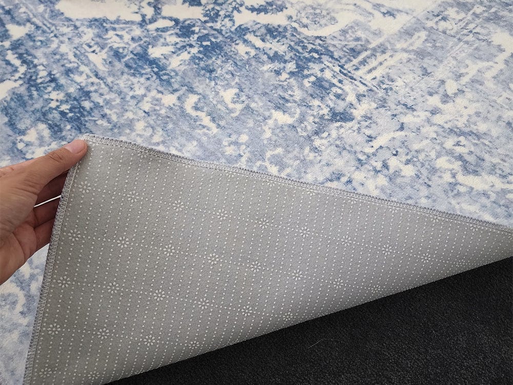 suri blue and grey distressed washable rug suri blue and grey distressed washable rug